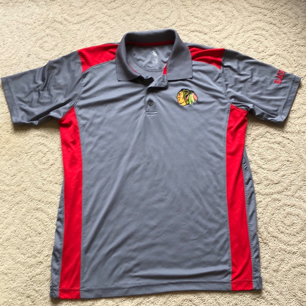 NHL Blackhawks Polo Shirt- Large